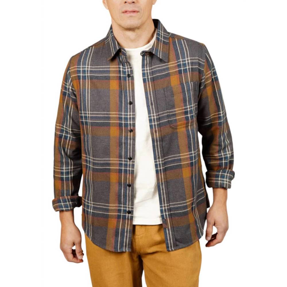 NEW BRIDGE & BURN jude button-up shirt in twilight plaid